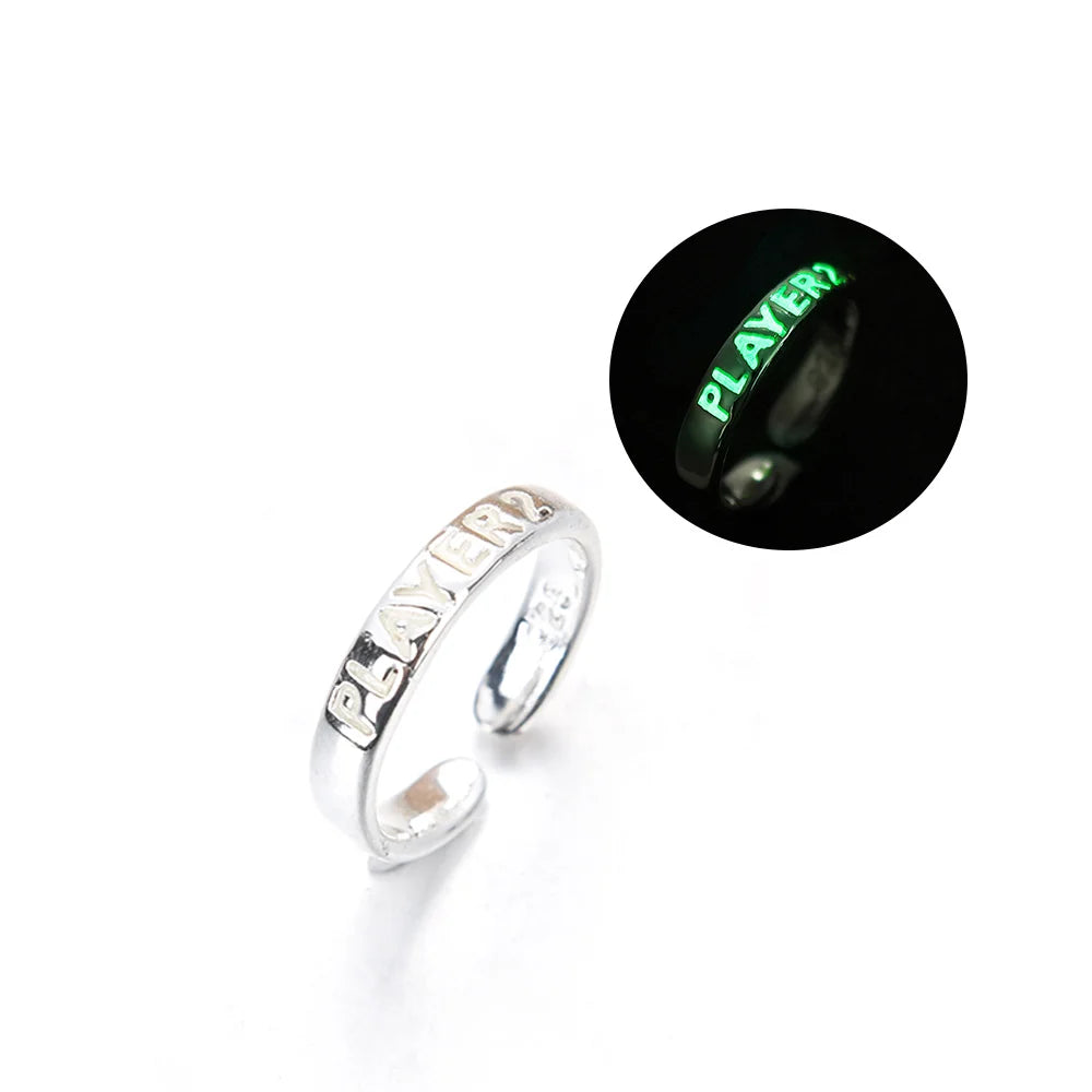 Glowing Gaming Couple Ring Set - Vivid Setups