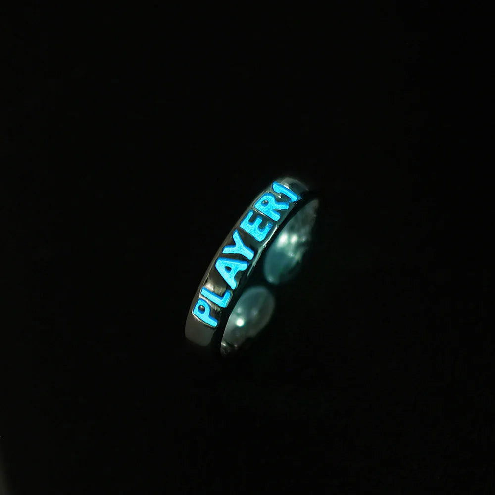 Glowing Gaming Couple Ring Set - Vivid Setups