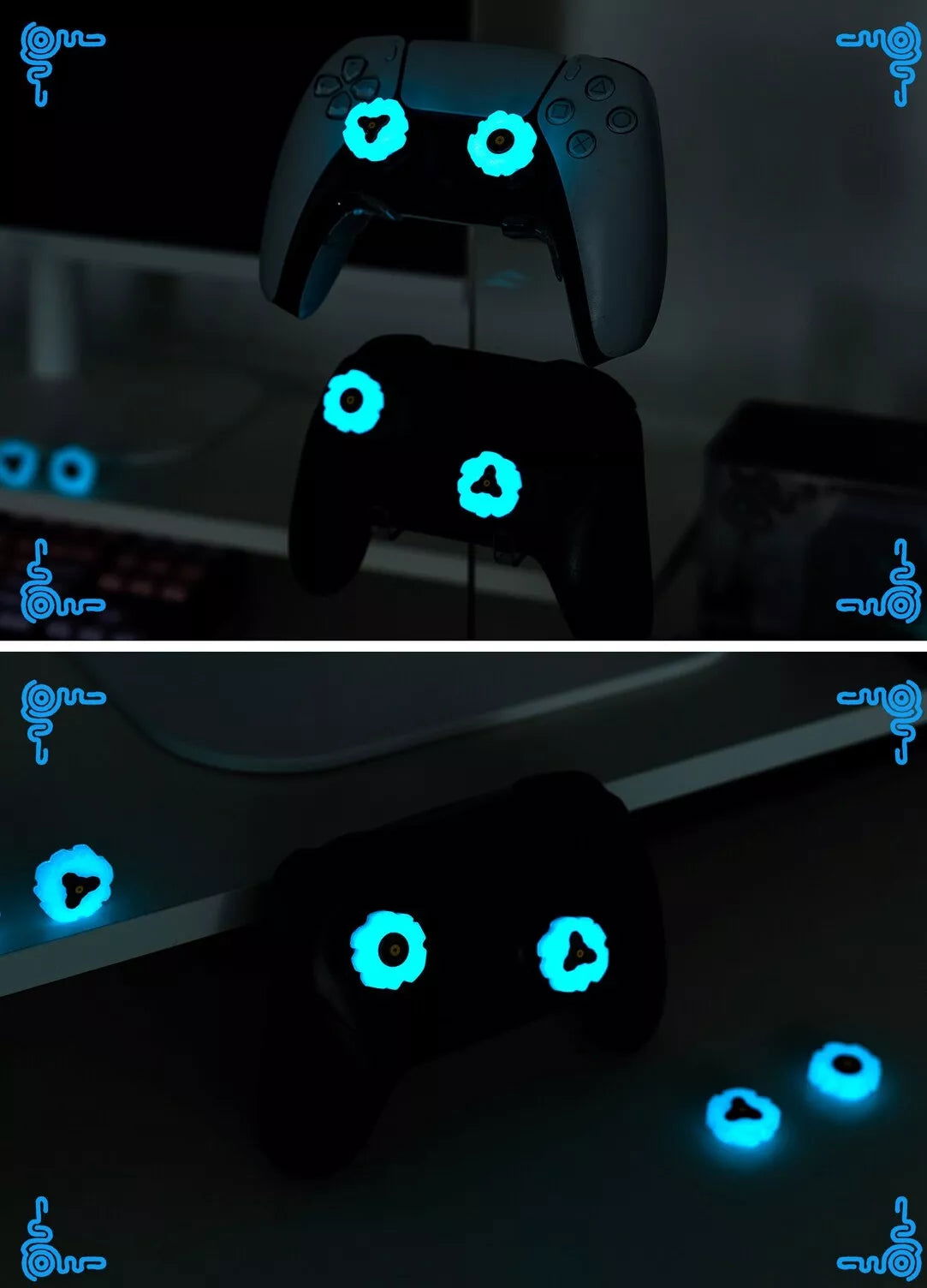 Glowing Nintendo Switch, Sony PlayStation & Xbox Thumb Grip Cap Covers - Vivid Setups