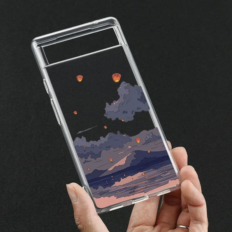 Google Pixel 7a 7Pro 6a 6 6Pro 8 8 Pro 5G Japanese Anime Inspired Landscape Phone Cover - Vivid Setups