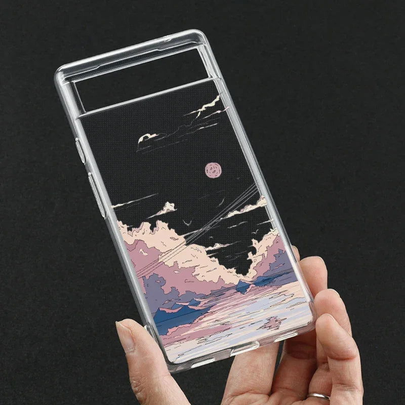 Google Pixel 7a 7Pro 6a 6 6Pro 8 8 Pro 5G Japanese Anime Inspired Landscape Phone Cover - Vivid Setups