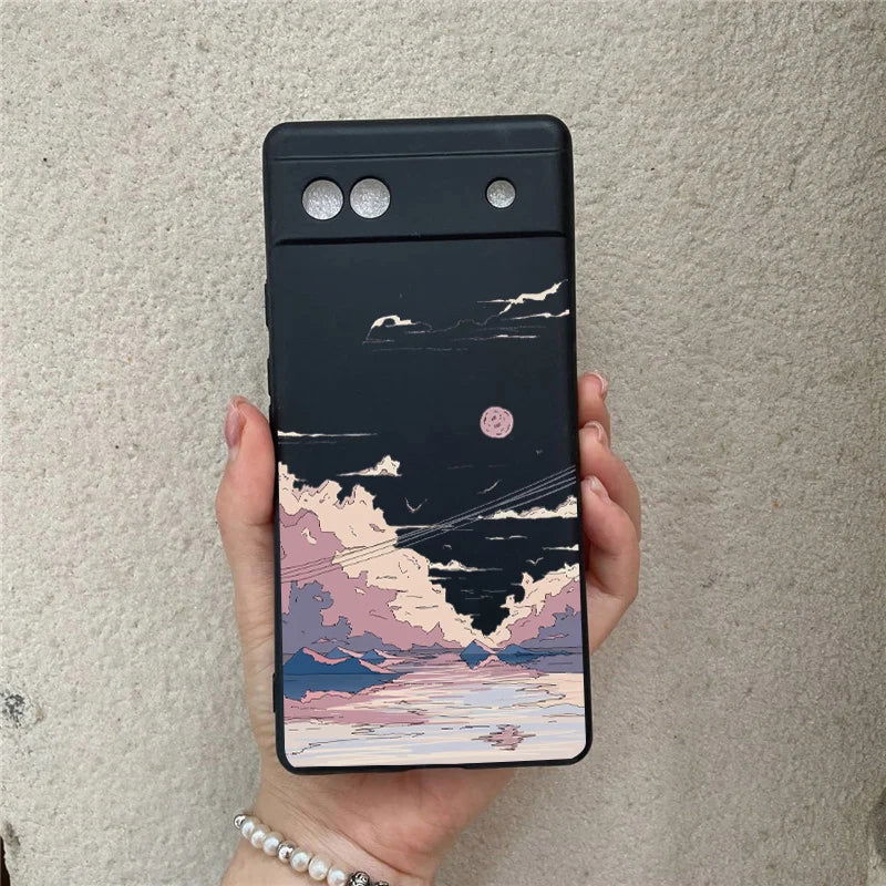 Google Pixel 7a 7Pro 6a 6 6Pro 8 8 Pro 5G Japanese Anime Inspired Landscape Phone Cover - Vivid Setups
