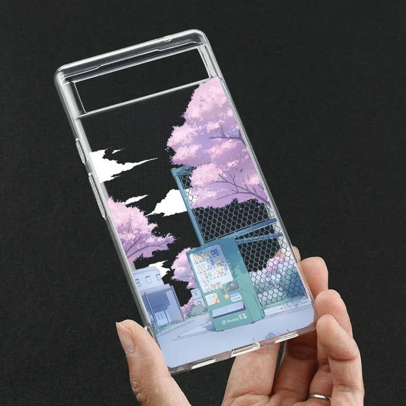 Google Pixel 7a 7Pro 6a 6 6Pro 8 8 Pro 5G Japanese Anime Inspired Landscape Phone Cover - Vivid Setups