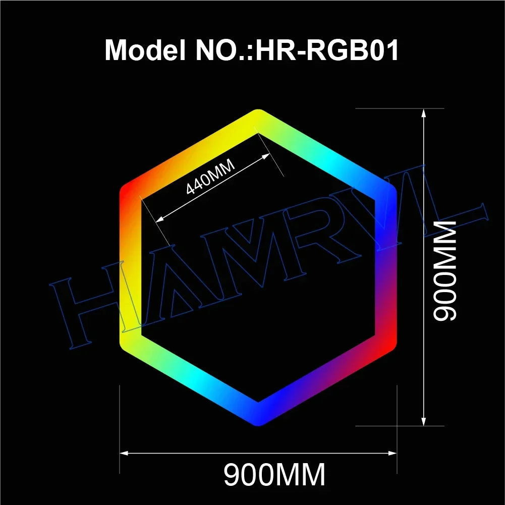 Hexagon RGB Ceiling & Wall Color Changing Wall Panels - Vivid Setups