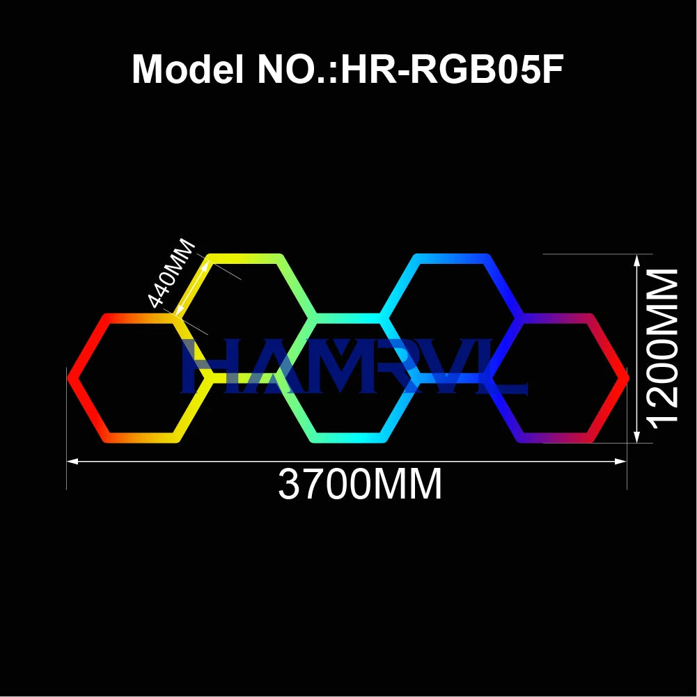 Hexagon RGB Ceiling & Wall Color Changing Wall Panels - Vivid Setups