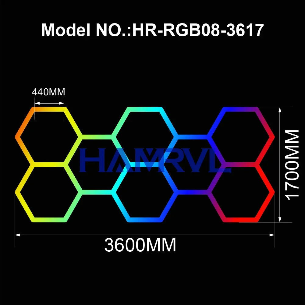 Hexagon RGB Ceiling & Wall Color Changing Wall Panels - Vivid Setups