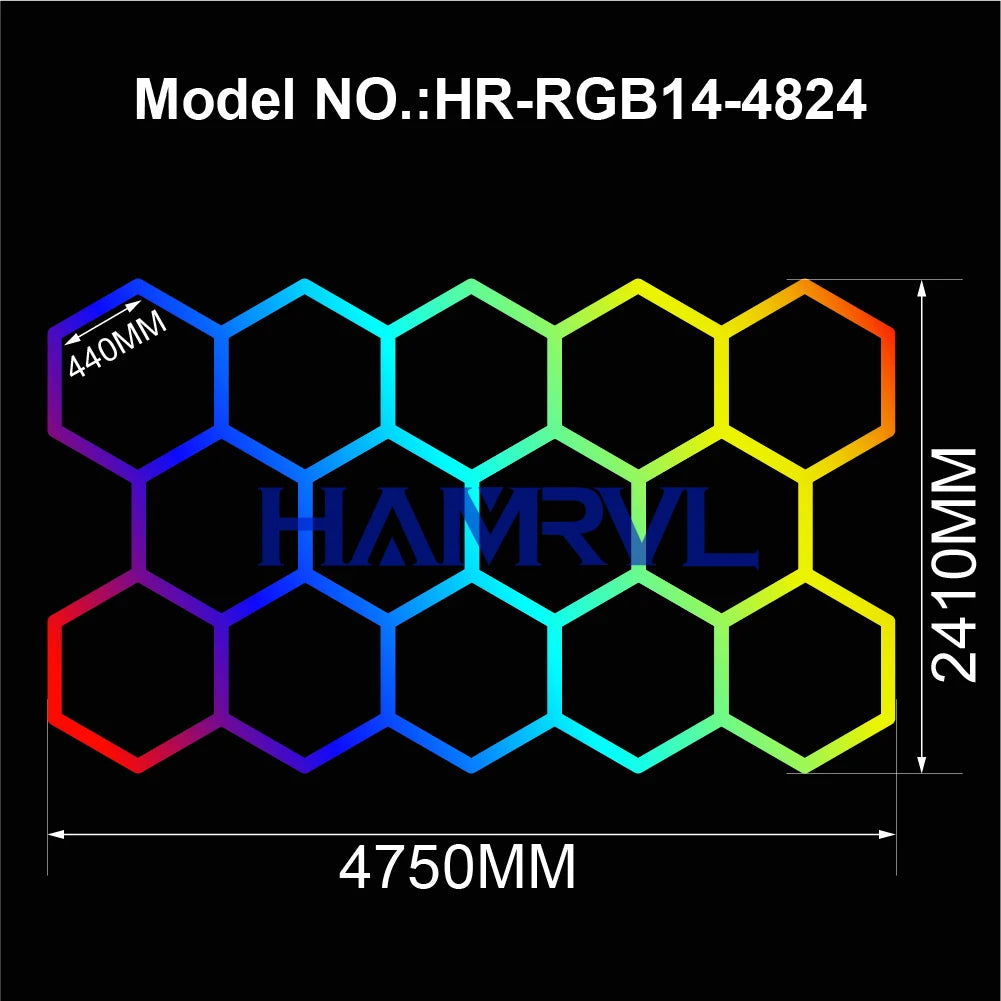 Hexagon RGB Ceiling & Wall Color Changing Wall Panels - Vivid Setups