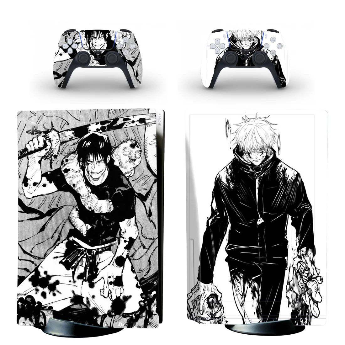 Jujutsu Kaisen PS5 Disc Edition Console & Controller Vinyl Skin Sticker - Vivid Setups