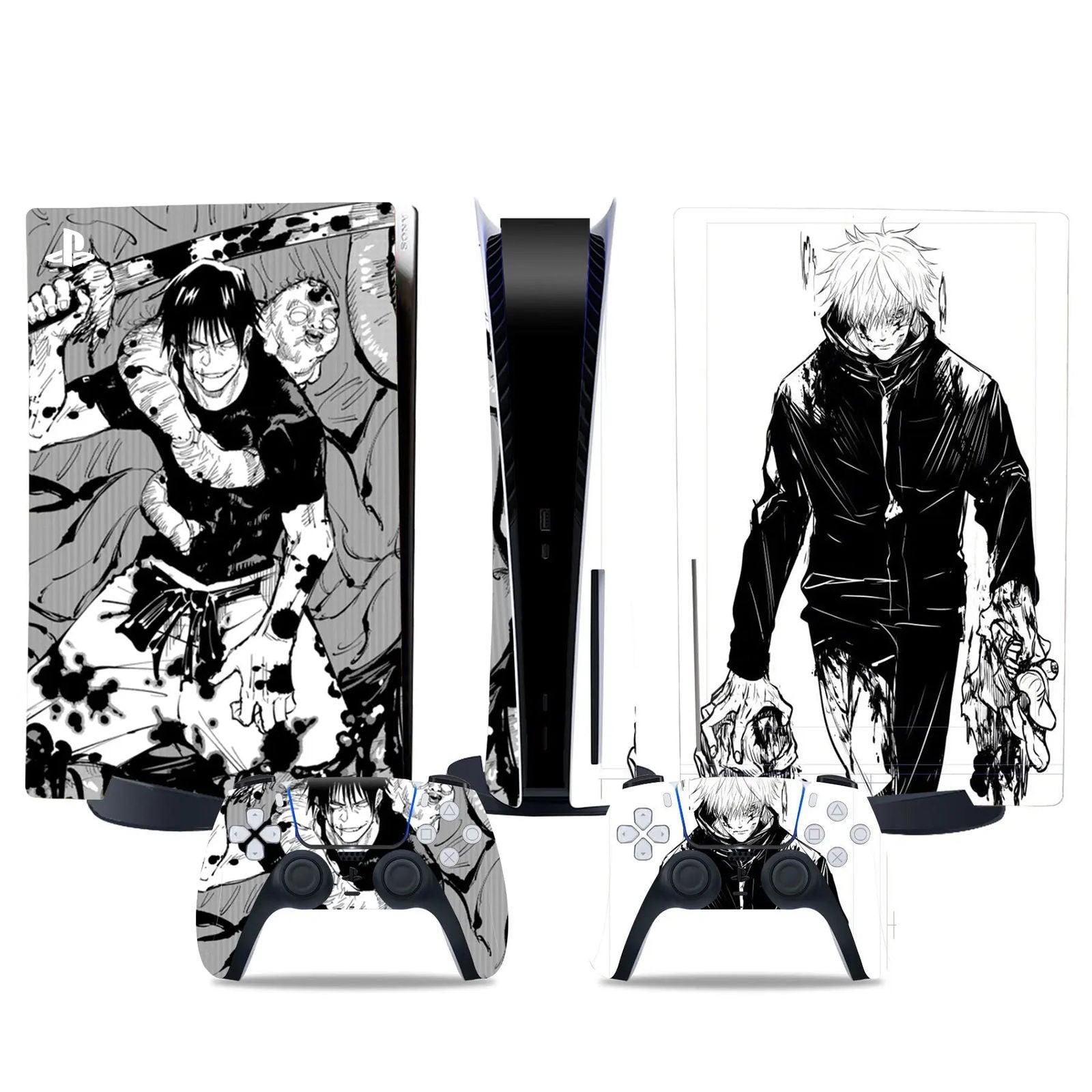 Jujutsu Kaisen PS5 Disc Edition Console & Controller Vinyl Skin Sticker - Vivid Setups