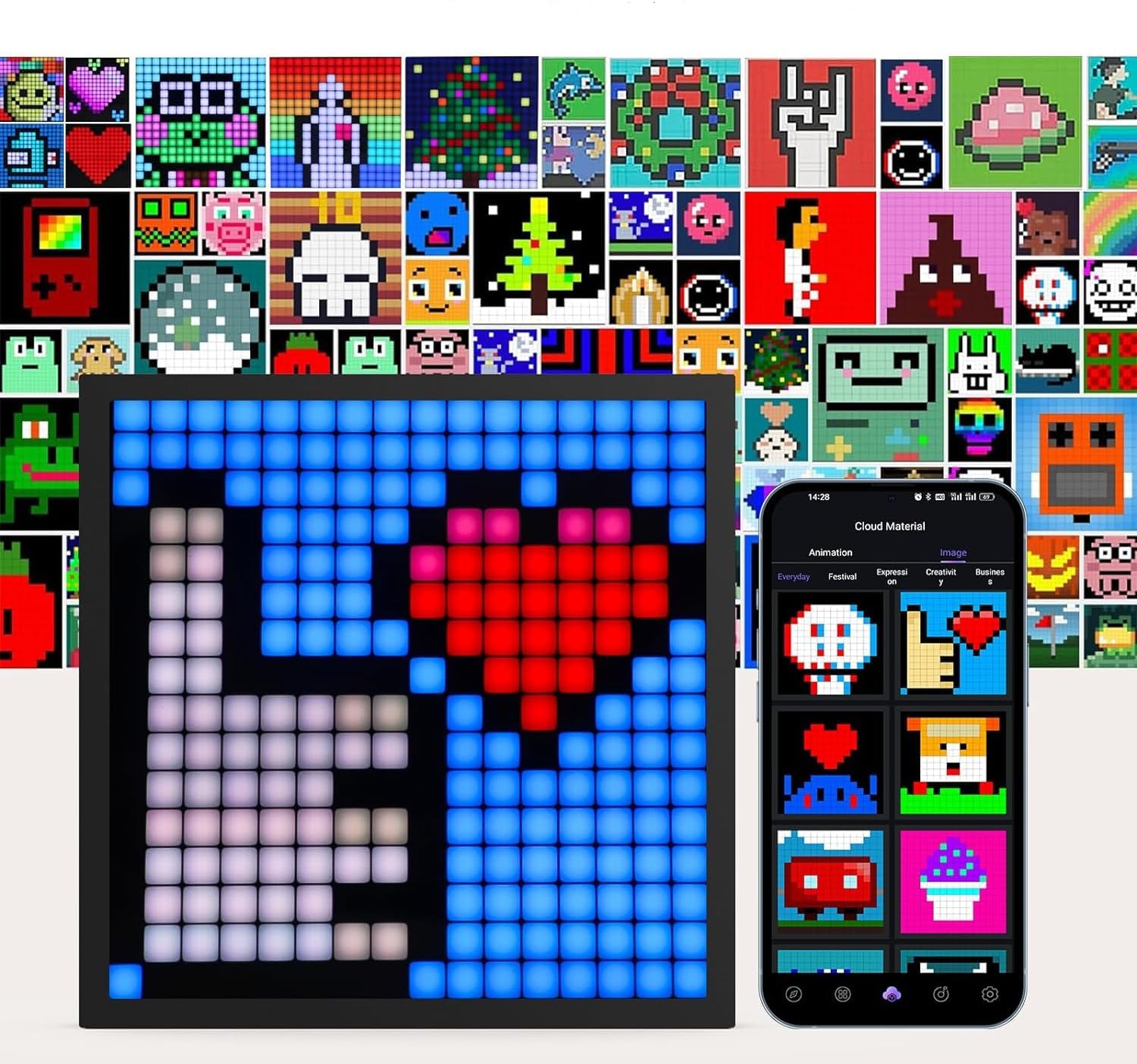 LED Pixel Art Display Desktop Screen - Vivid Setups