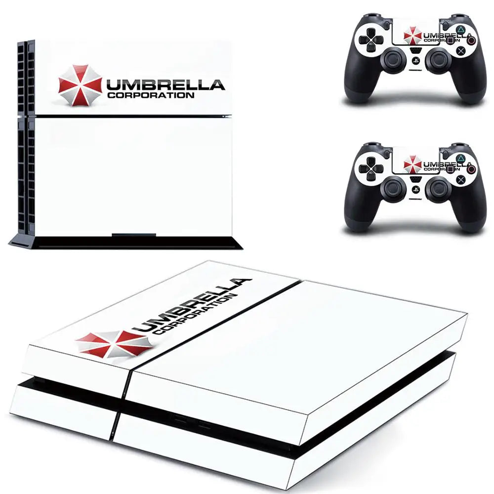 PS4 Biohazard Umbrella Console And Controller Vinyl Sticker Skin Set - Vivid Setups