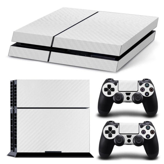 PS4 Carbon Fiber Pattern Console And Controllers Skin Sticker Vinyl Wrap Set - Vivid Setups