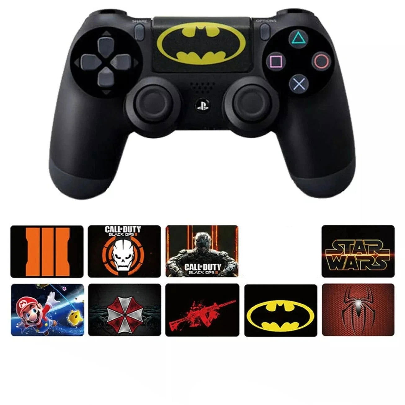 PS4 Dualshock Pro/Slim Controller Fandom TouchPad Vinyl Stickers 9pk - Vivid Setups