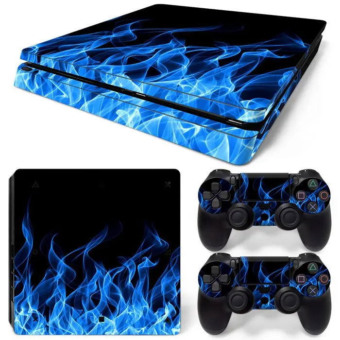 PS4 Slim Console and Controllers Fandom Skin Sticker Set - Vivid Setups
