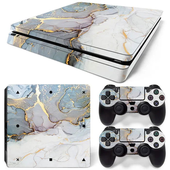PS4 Slim Console and Controllers Fandom Skin Sticker Set - Vivid Setups