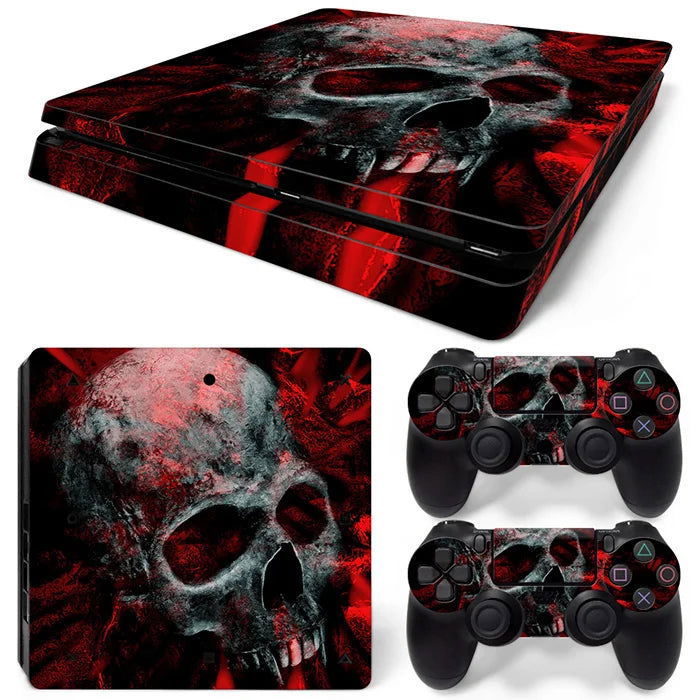 PS4 Slim Console and Controllers Fandom Skin Sticker Set - Vivid Setups