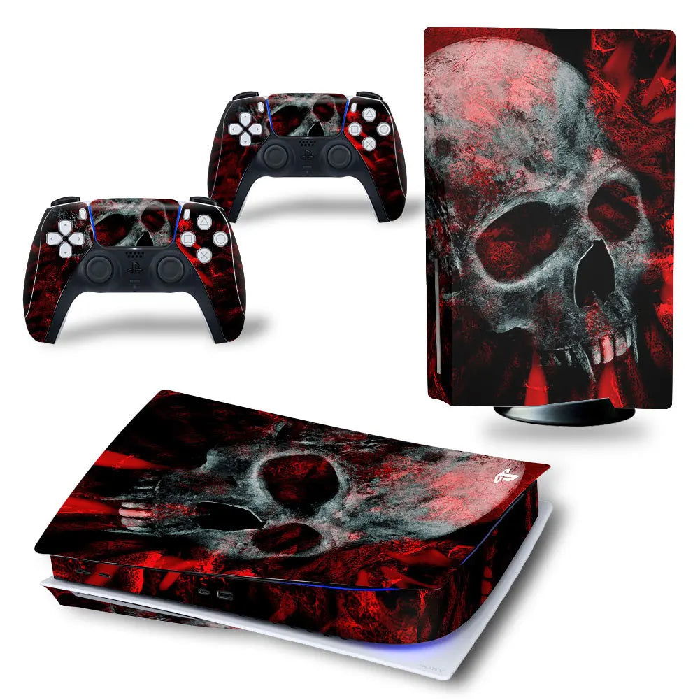 PS5 Disc Edition Console & Controllers Vinyl Skin Sticker Decal - Vivid Setups