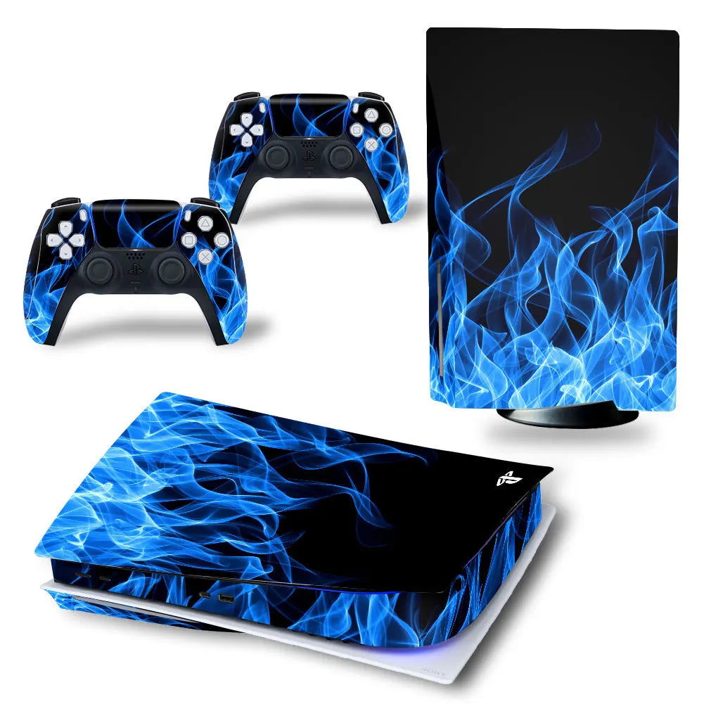 PS5 Disc Edition Console & Controllers Vinyl Skin Sticker Decal - Vivid Setups