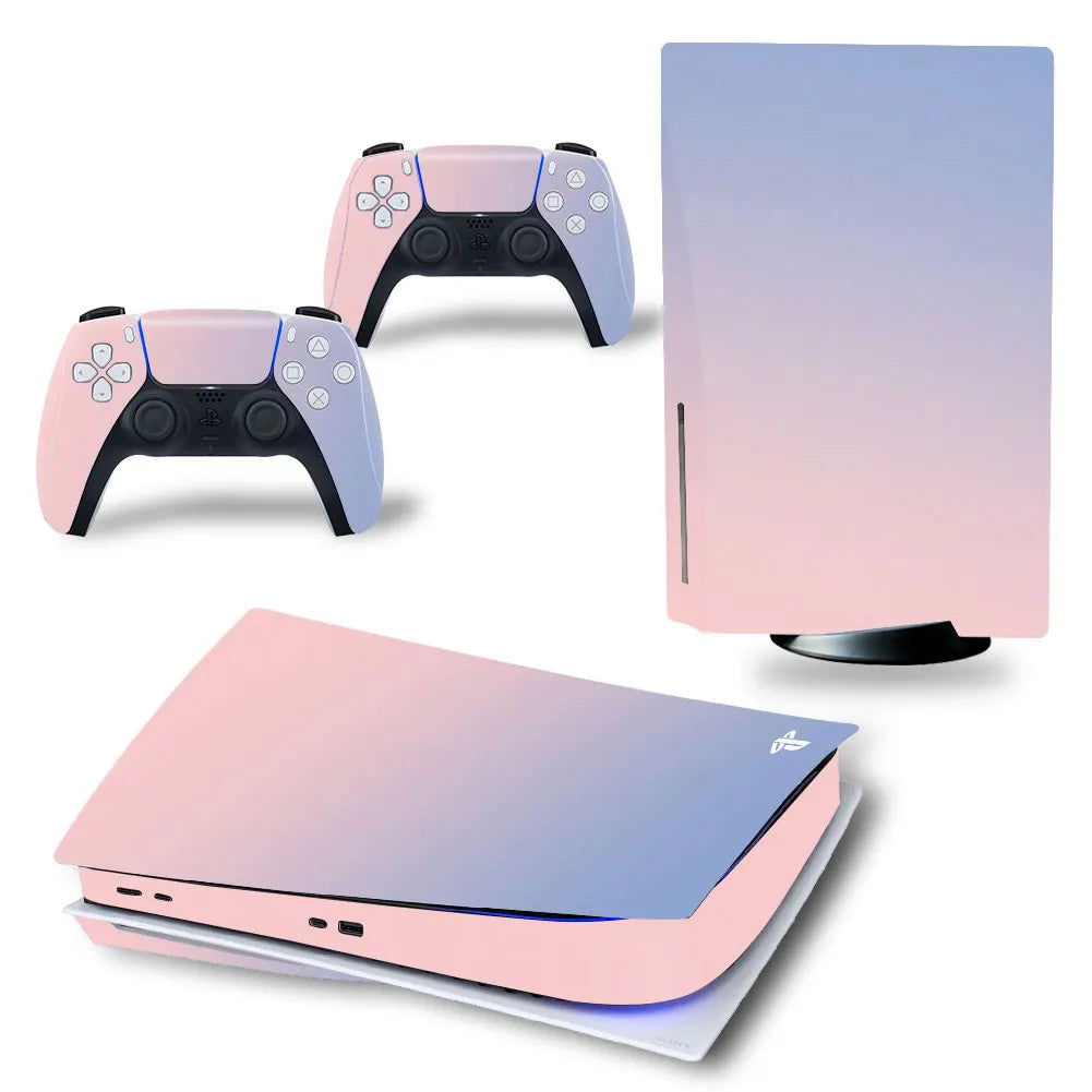 PS5 Disc Edition Console & Controllers Vinyl Skin Sticker Decal - Vivid Setups