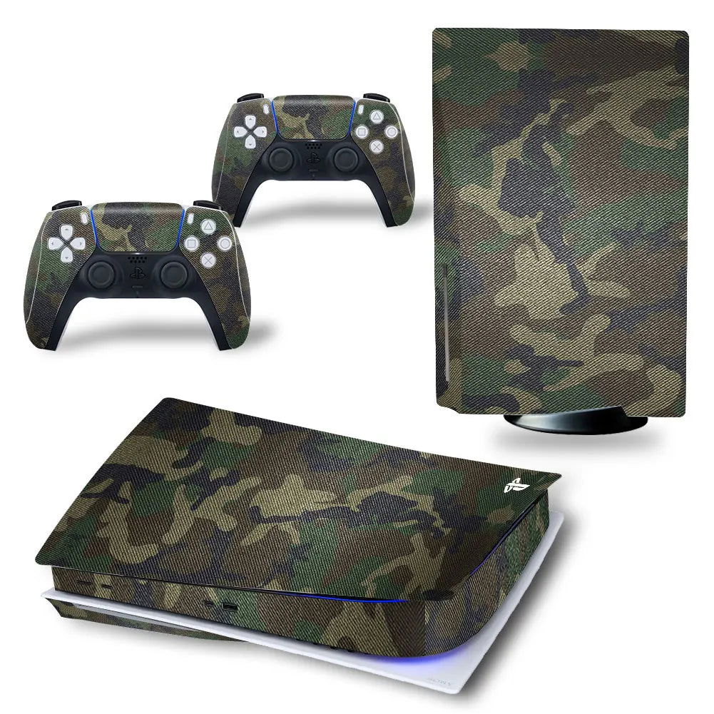 PS5 Disc Edition Console & Controllers Vinyl Skin Sticker Decal - Vivid Setups