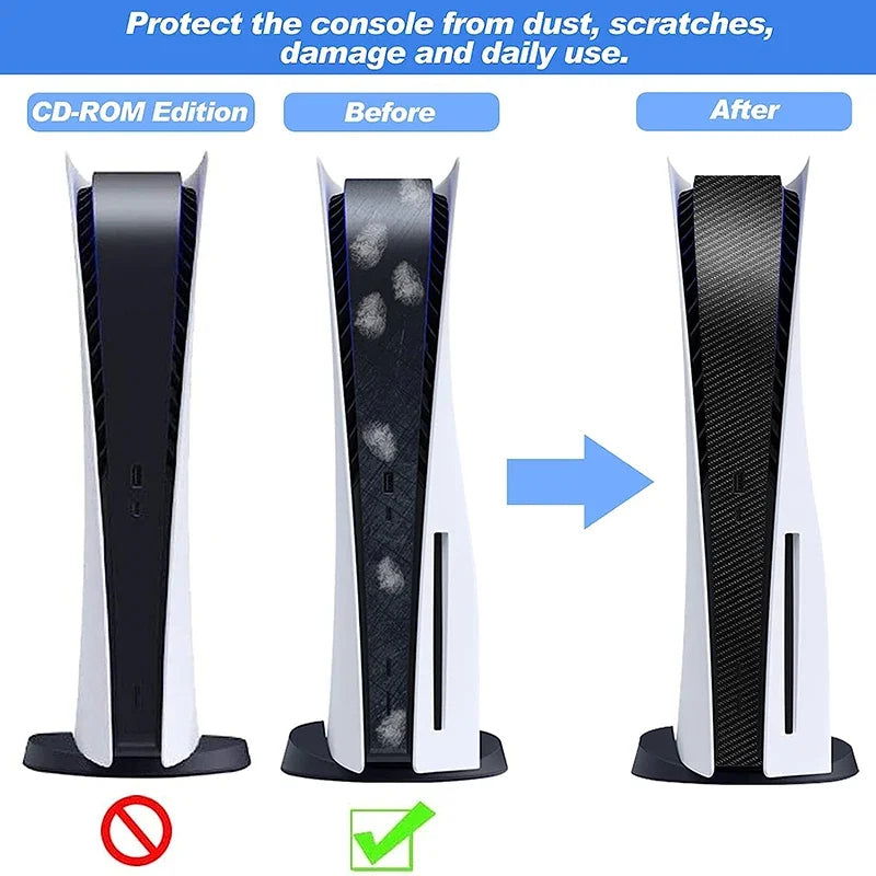 PS5 Disc Version Game Console Middle Strip Stickers Skin - Vivid Setups