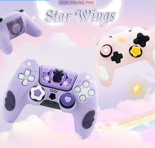 PS5 & Nintendo Switch Pro Controller Star Wings Protective Cover Skin - Vivid Setups
