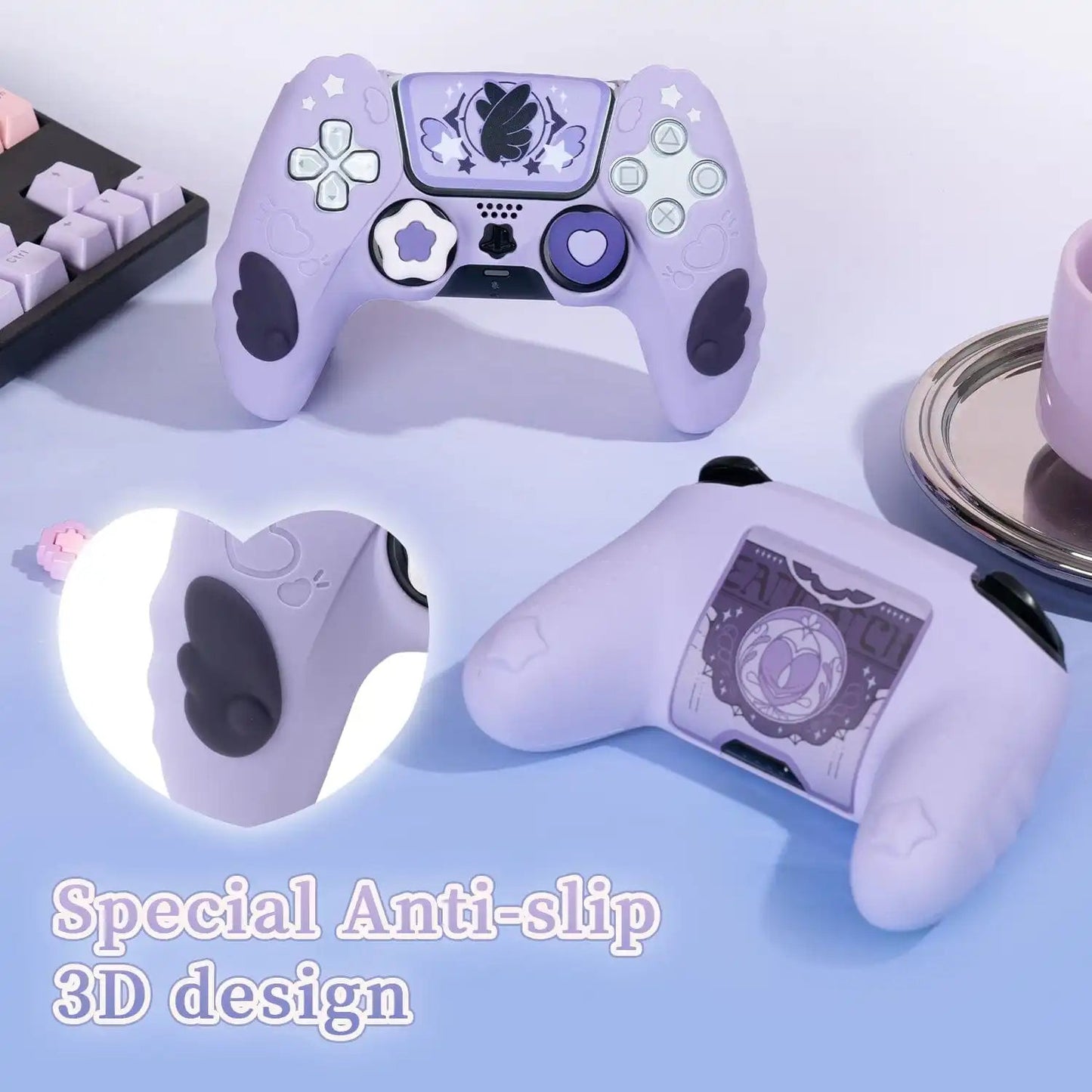 PS5 & Nintendo Switch Pro Controller Star Wings Protective Cover Skin - Vivid Setups