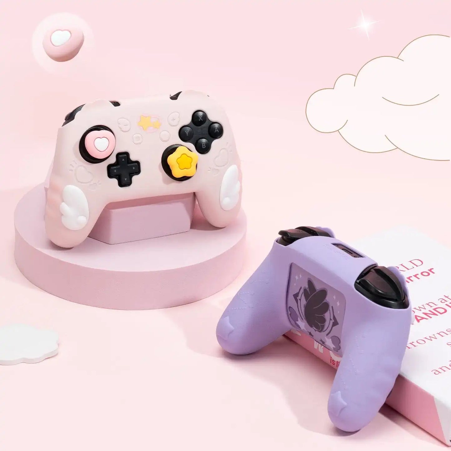 PS5 & Nintendo Switch Pro Controller Star Wings Protective Cover Skin - Vivid Setups