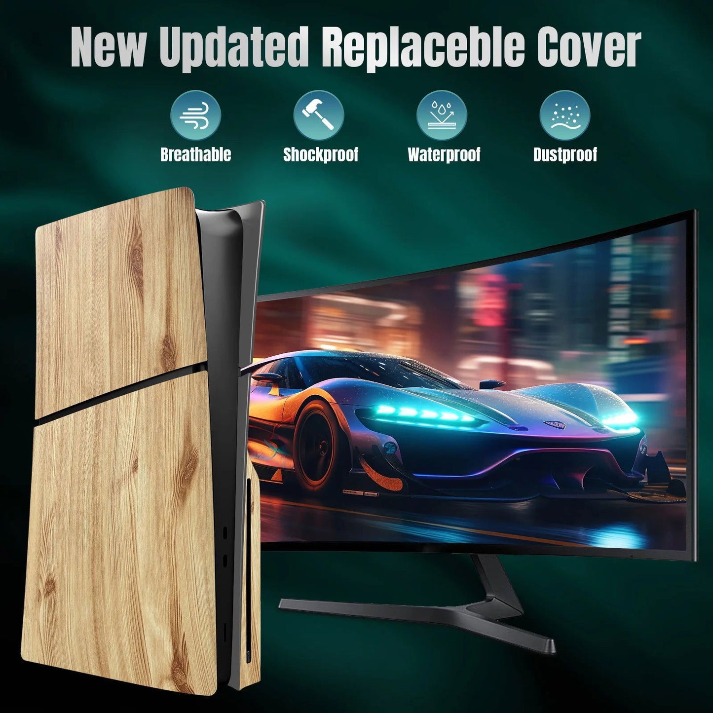 PS5 Slim Disc Edition Custom Shell Hard Faceplates Panels - Vivid Setups