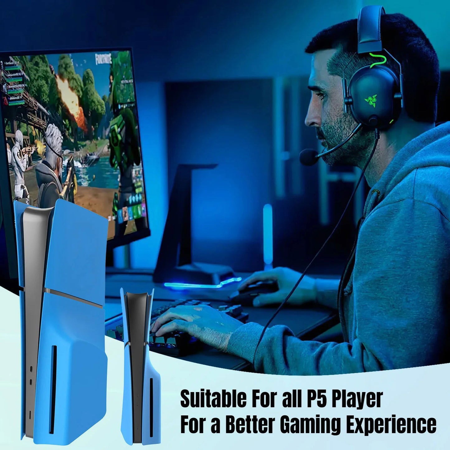 PS5 Slim Disc Edition Custom Shell Hard Faceplates Panels - Vivid Setups