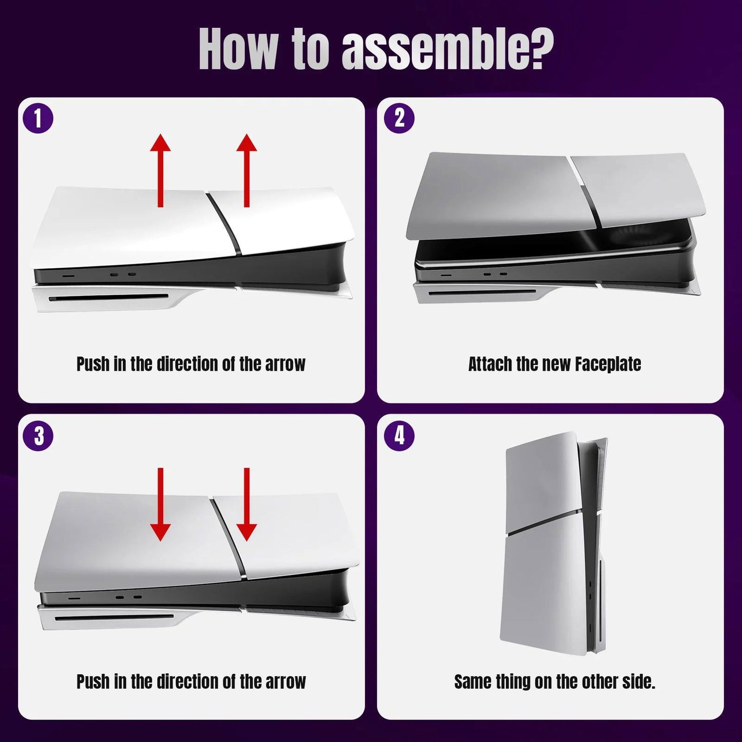 PS5 Slim Disc Edition Custom Shell Hard Faceplates Panels - Vivid Setups