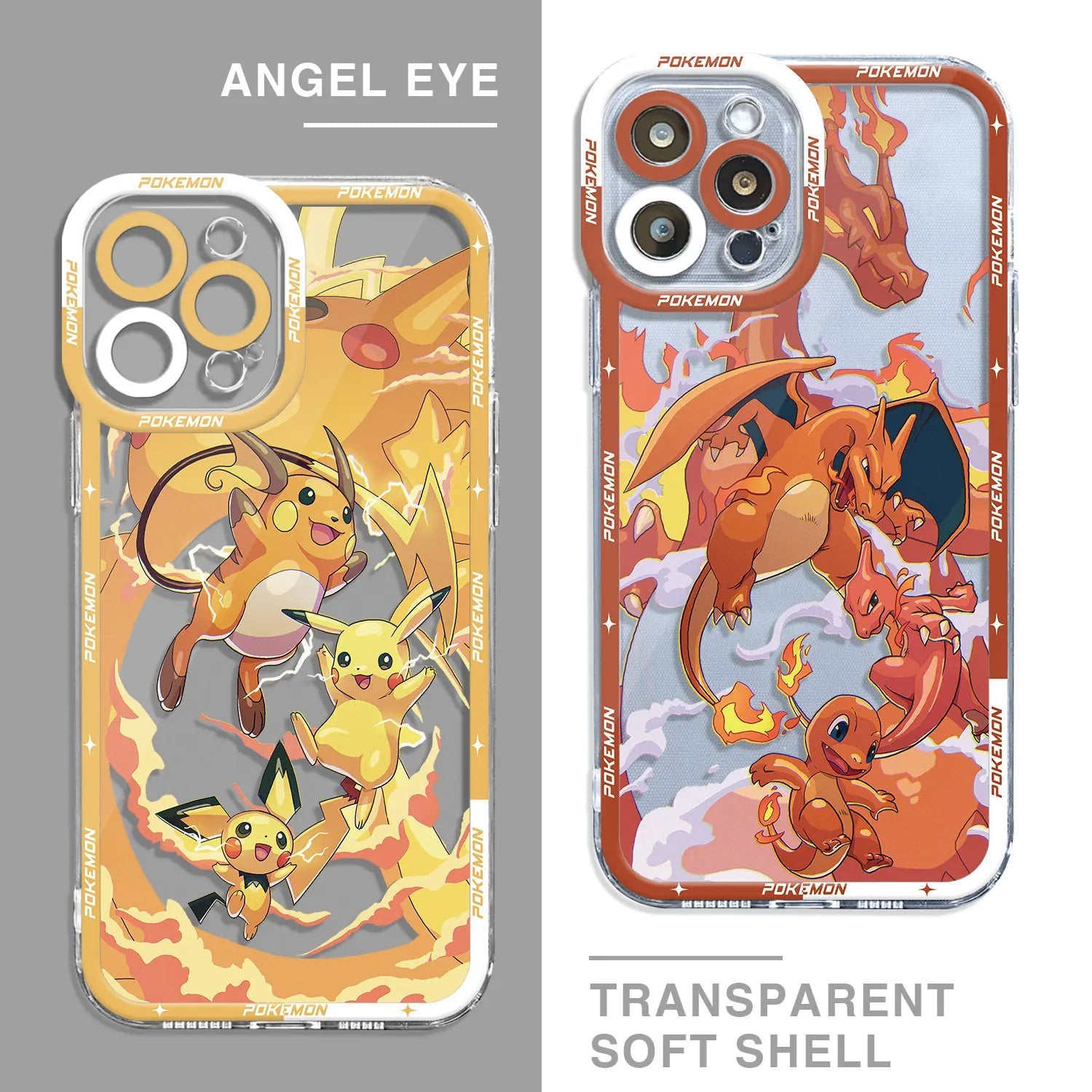 Angel Eye Pokémon iPhone Clear Phone Cover - Vivid Setups