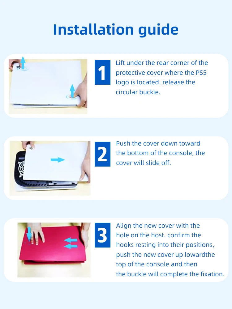 PlayStation 5 Disc Version Replacement Protective Hard Shell Faceplates - Vivid Setups