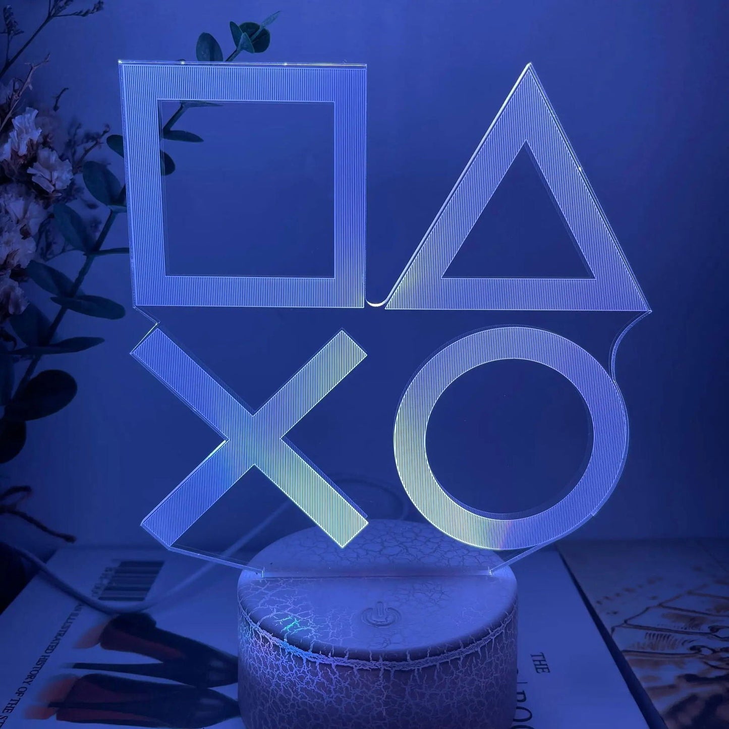 PlayStation Button Symbols LED Desk Lamp - Vivid Setups