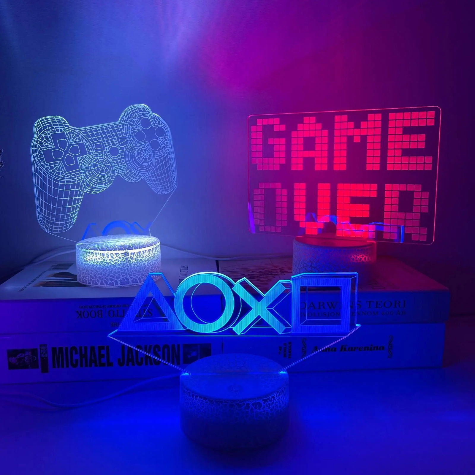 PlayStation Button Symbols LED Desk Lamp - Vivid Setups