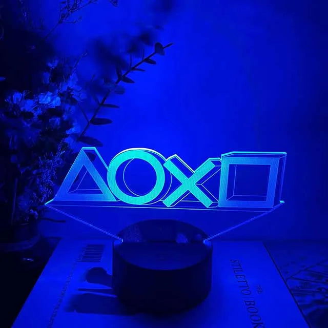 PlayStation Button Symbols LED Desk Lamp - Vivid Setups
