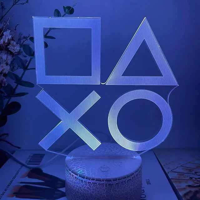 PlayStation Button Symbols LED Desk Lamp - Vivid Setups