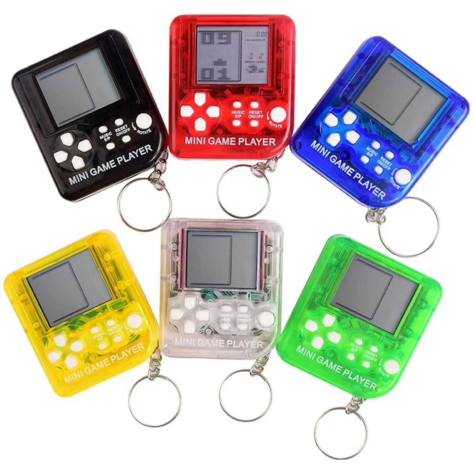 Pocket Micro Retro Game Console Keychain With 26 Games - Vivid Setups