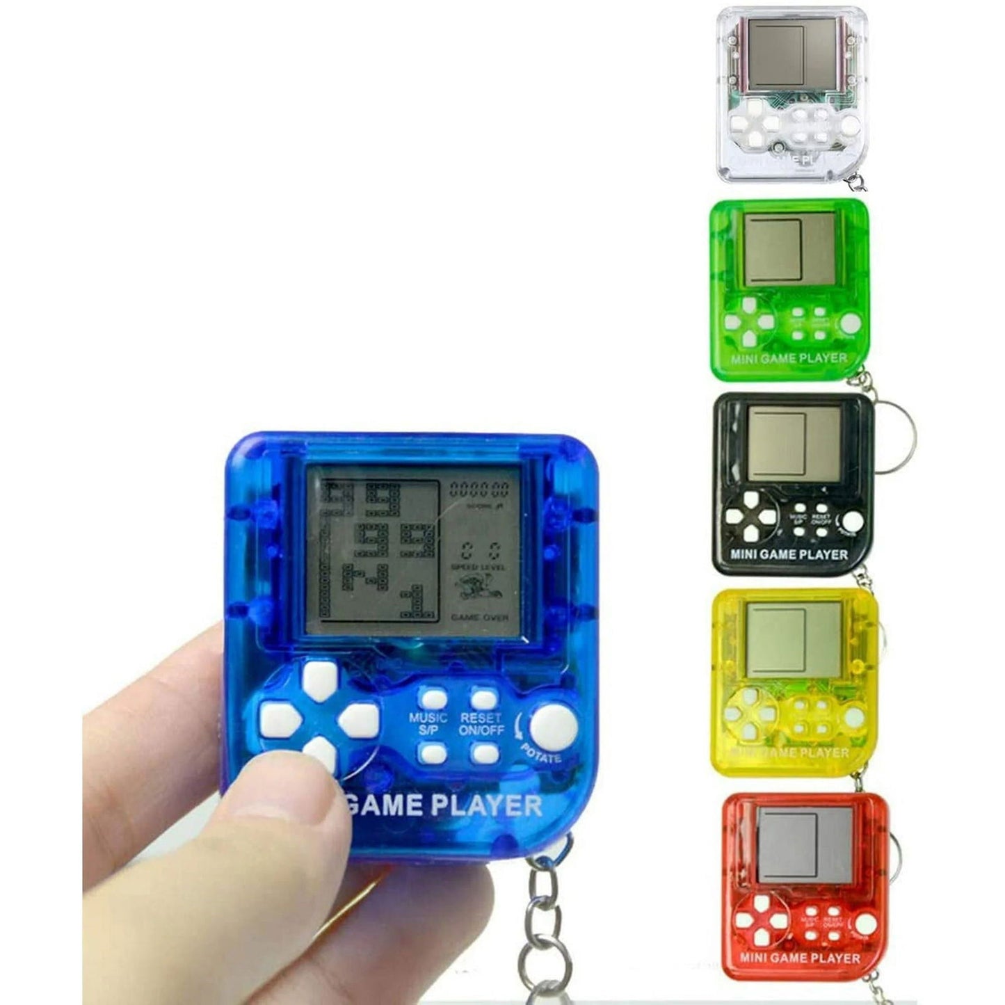 Pocket Micro Retro Game Console Keychain With 26 Games - Vivid Setups