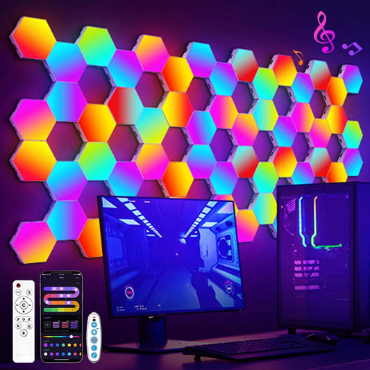 RGB Smart Hexagonal Wall Light - Vivid Setups
