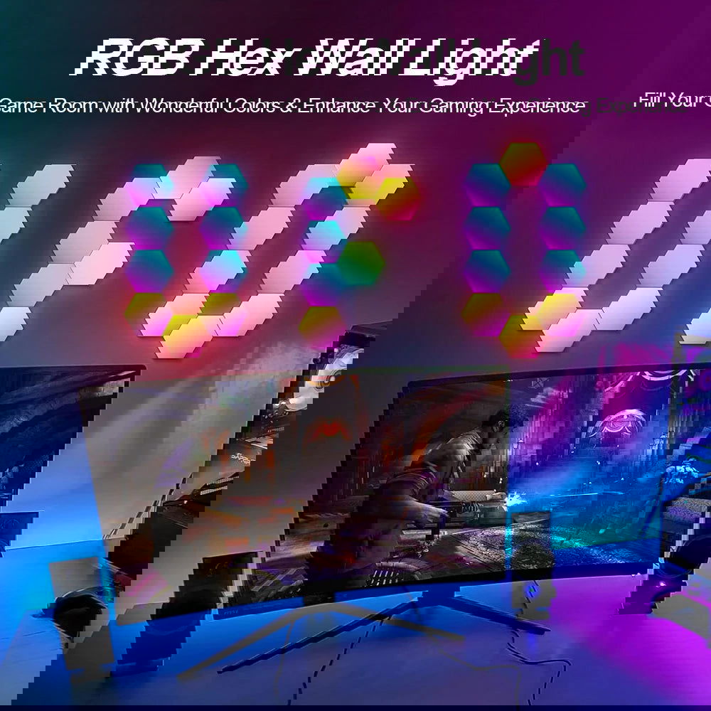 RGB Smart Hexagonal Wall Light - Vivid Setups