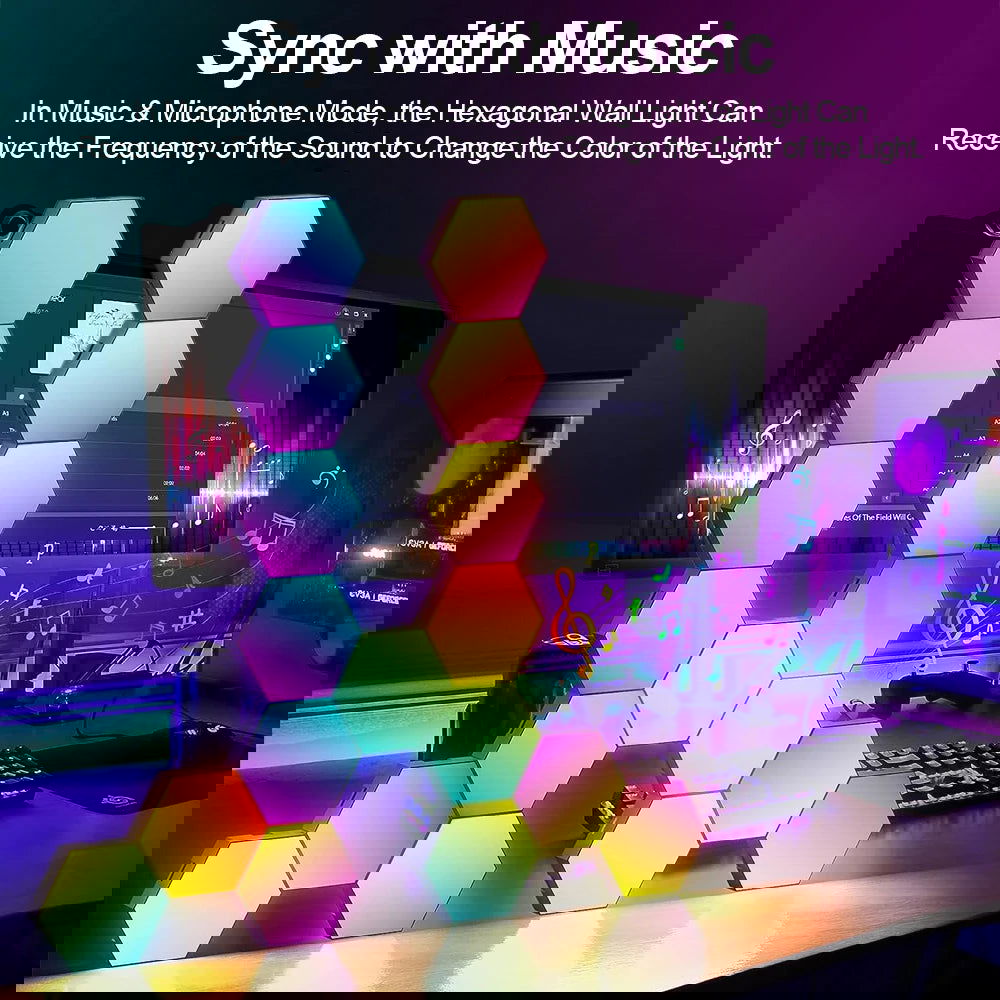 RGB Smart Hexagonal Wall Light - Vivid Setups