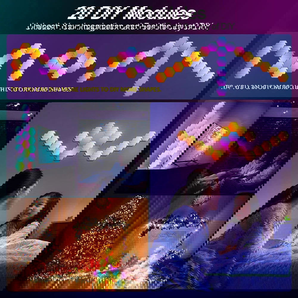 RGB Smart Hexagonal Wall Light - Vivid Setups