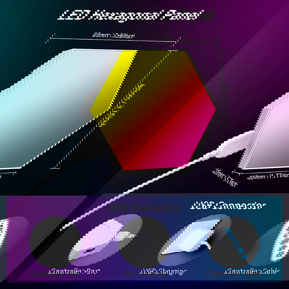 RGB Smart Hexagonal Wall Light - Vivid Setups