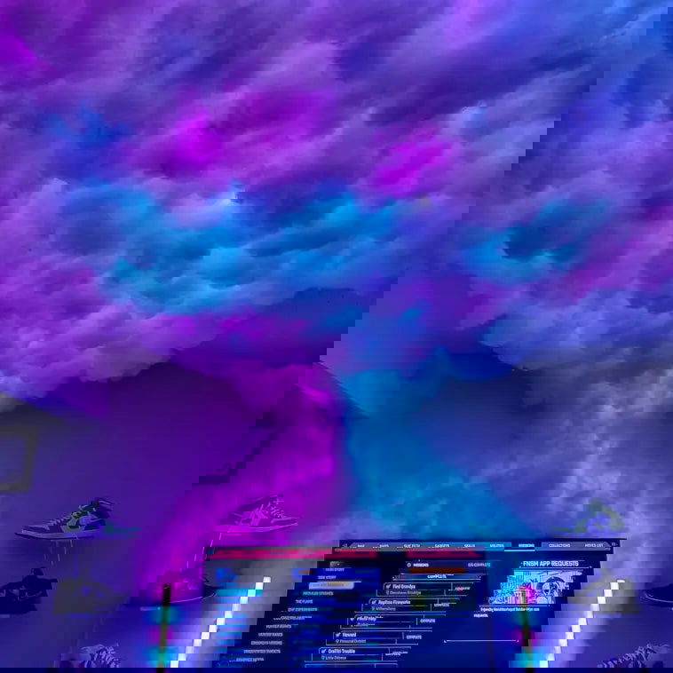 RGB Thunderbolt Lightning Storm Gaming Setup Decor Kit - Vivid Setups