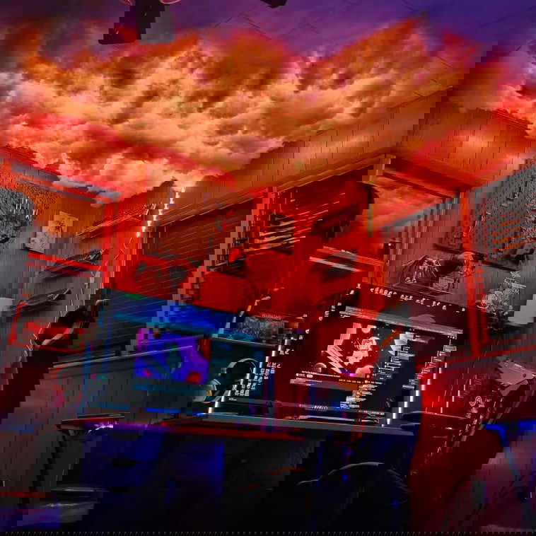 RGB Thunderbolt Lightning Storm Gaming Setup Decor Kit - Vivid Setups