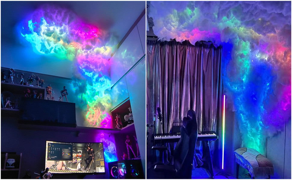 RGB Thunderbolt Lightning Storm Gaming Setup Decor Kit - Vivid Setups