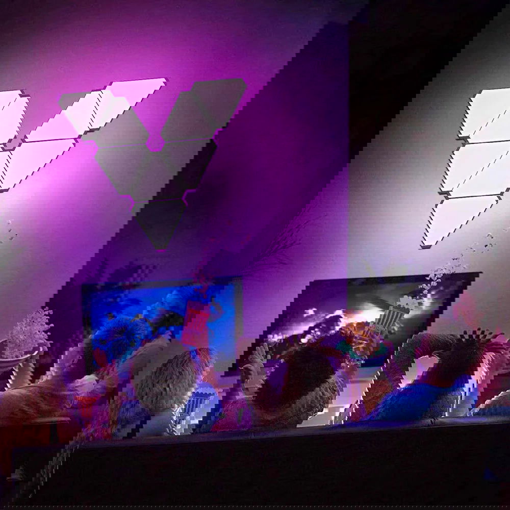 RGB Triangular Game Room Ambience LED Wall Lamps - Vivid Setups