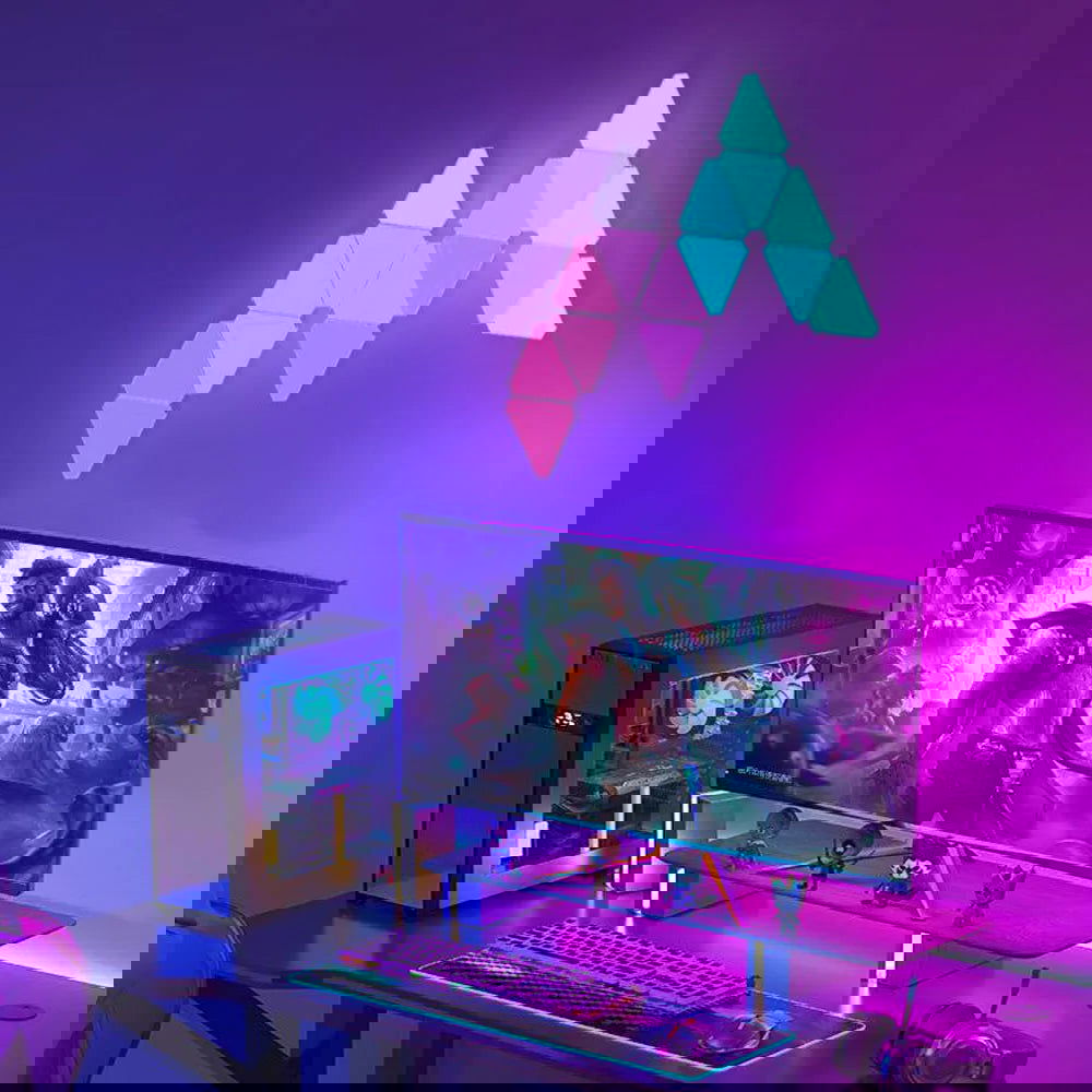 RGB Triangular Game Room Ambience LED Wall Lamps - Vivid Setups