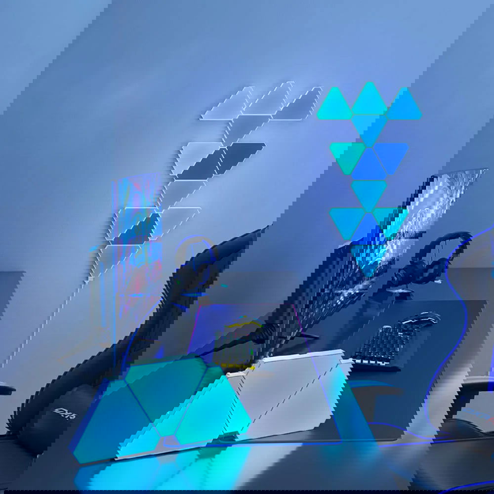 RGB Triangular Game Room Ambience LED Wall Lamps - Vivid Setups